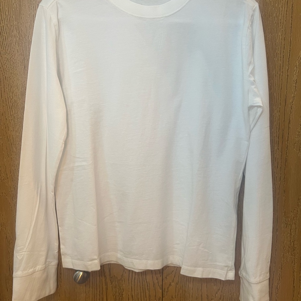 Allbirds Cotton Long Sleeve Tee Womens Small Set Of 2 Blizzard White NWT
